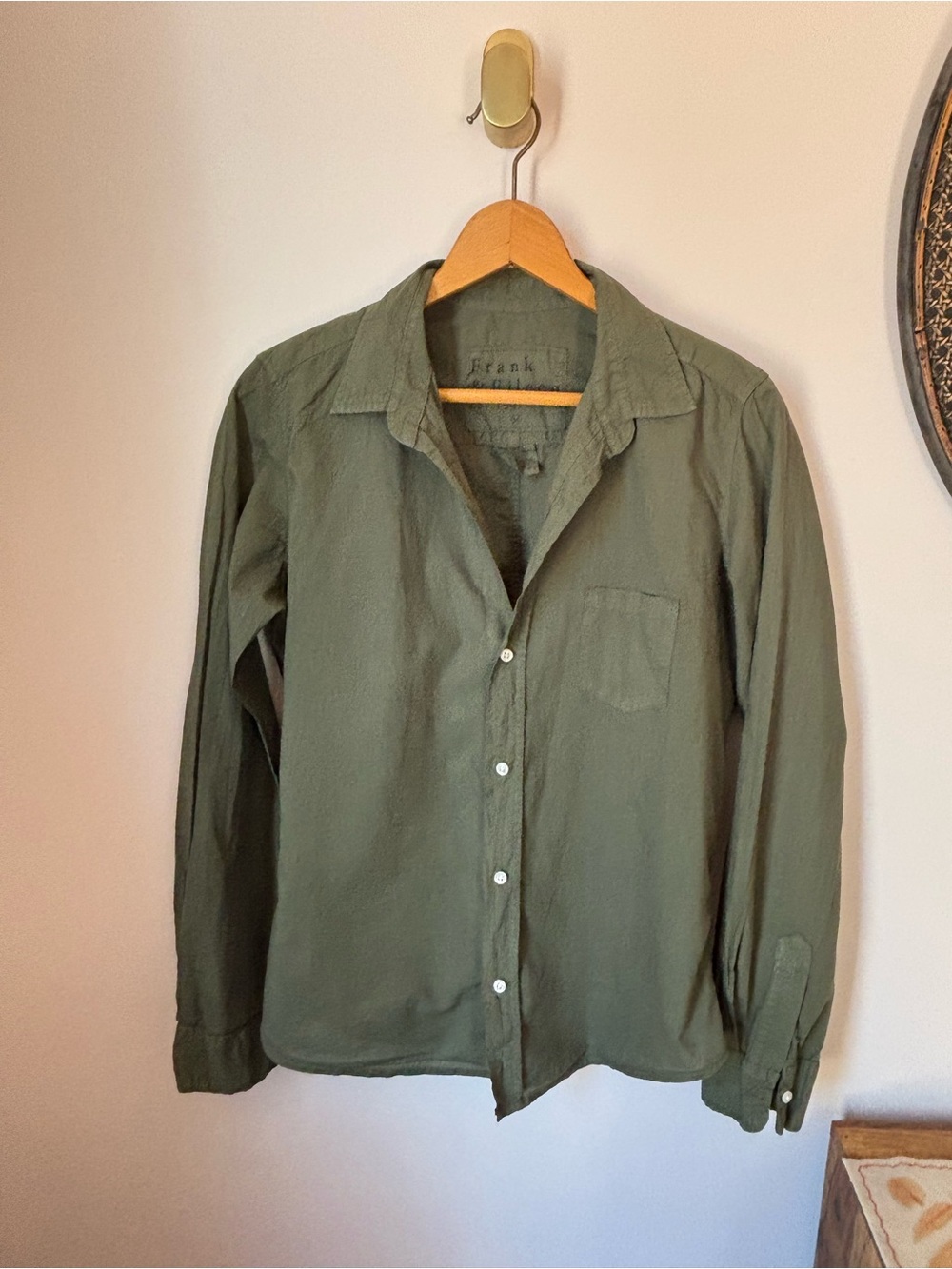 Frank & Eileen Olive Green Button-Down Shirt
